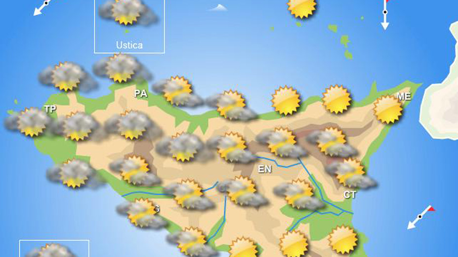 Il meteo in Sicilia, tempo stabile al mattino