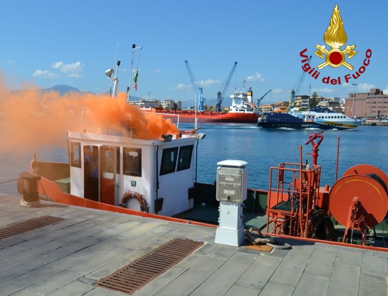 Milazzo: esercitazione antincendio nel porto