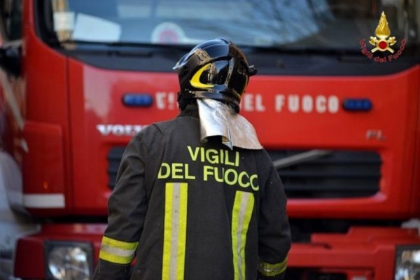 I vigili del fuoco salvano una colomba