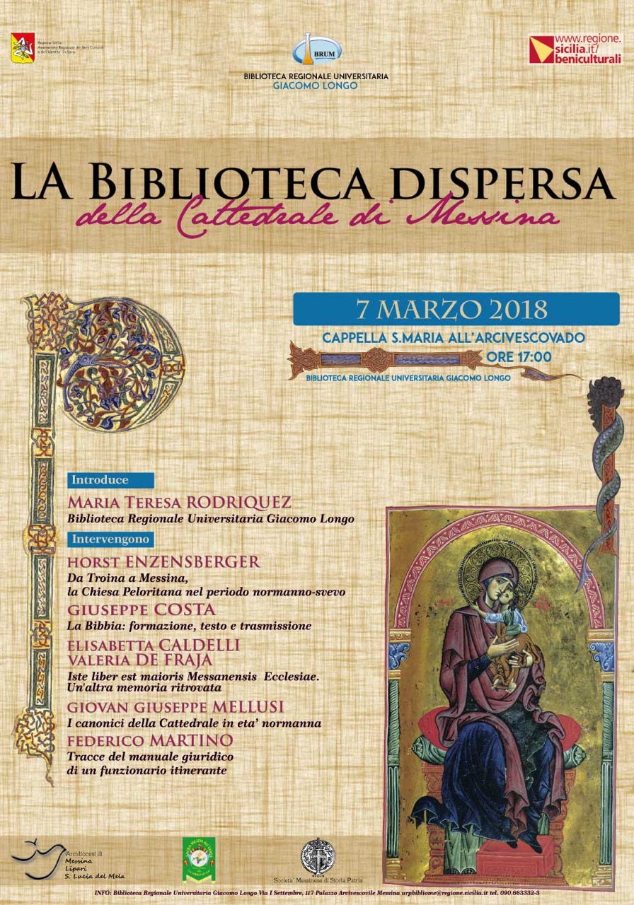 Giornata di studi su La biblioteca dispersa della Cattedrale di Messina