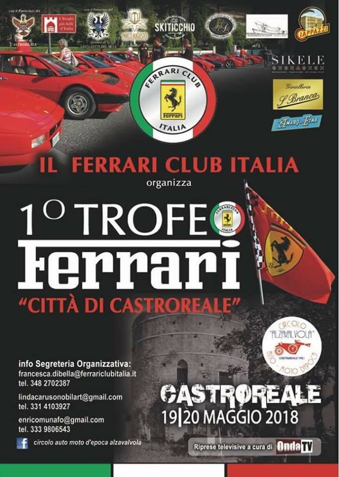 In arrivo a Castroreale il I° Trofeo Ferrari: in scena le Rosse di Maranello