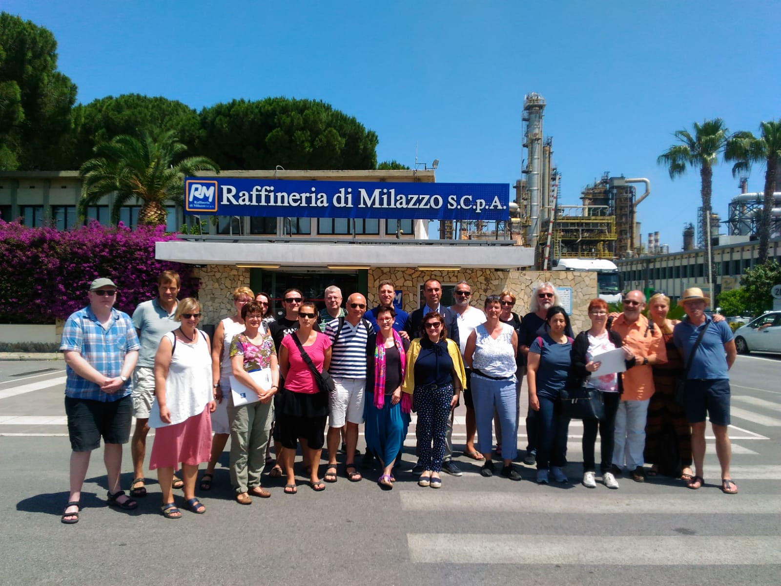 Milazzo, sindacato tedesco in visita alla raffineria per uno scambio costruttivo di idee