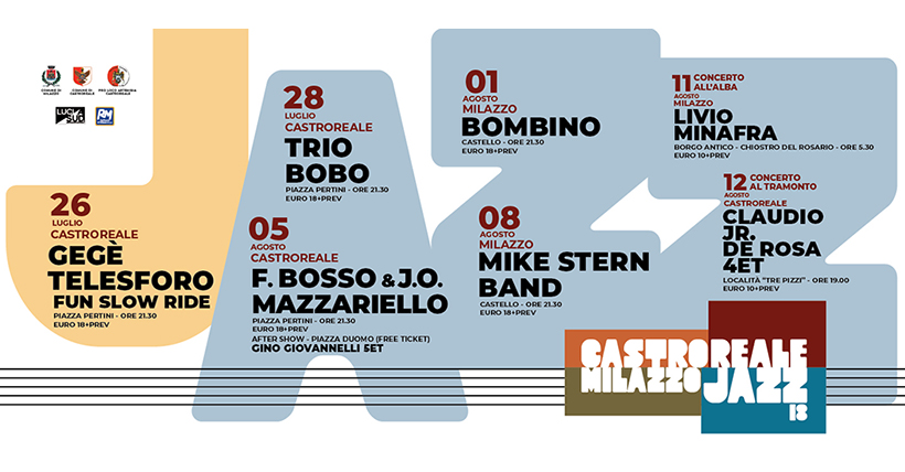 Al via l'estate castrense con la 18° edizione del Castroreale – Milazzo Jazz Fest