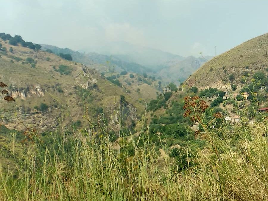 Incendio tra Mongiuffi e Limina, Canadair e mezzi della Forestale in azione