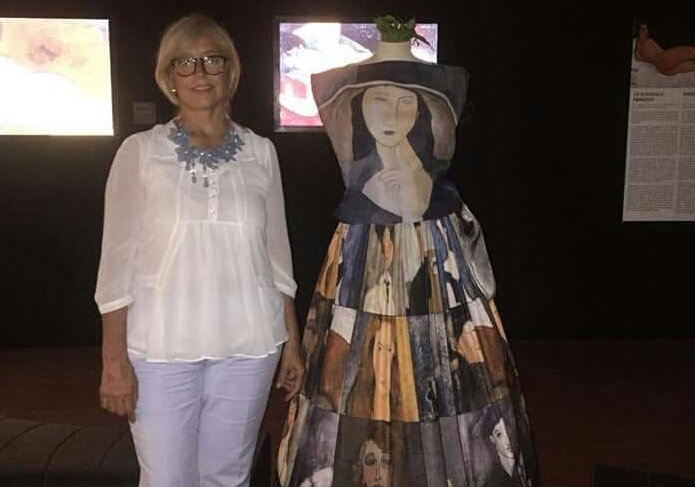 "Art couture", un abito dedicato a Modigliani nel cuore di Taormina