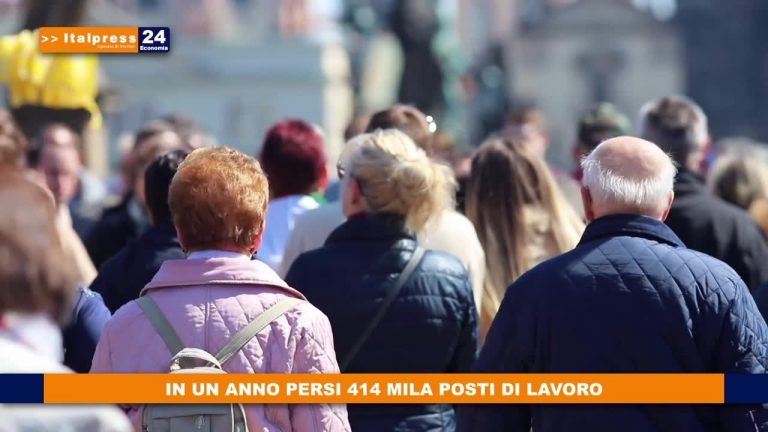 In un anno persi 414 mila posti di lavoro