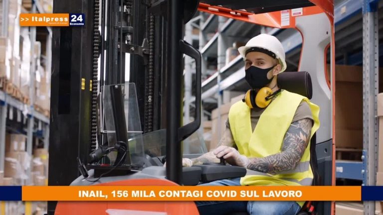 Inail, 156 mila contagi covid sul lavoro