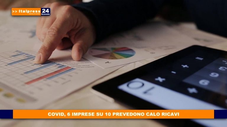 Covid, 6 imprese su 10 prevedono calo ricavi