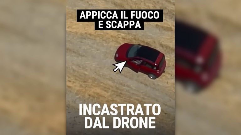 Calabria, appicca il fuoco e scappa ma il drone lo “incastra”