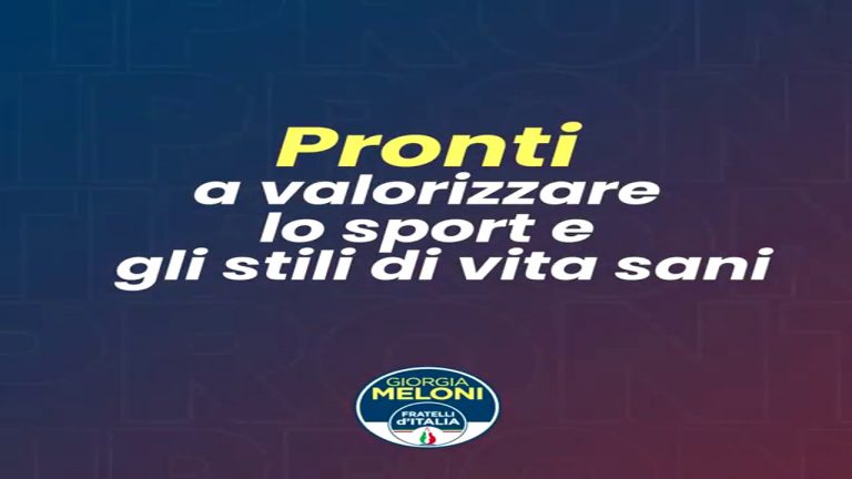 Meloni “Contro devianze investiremo sul diritto allo sport”