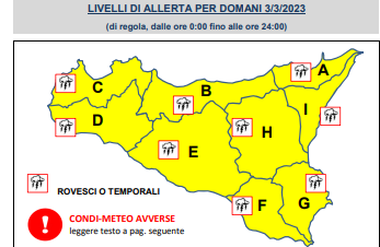 Allerta gialla in Sicilia