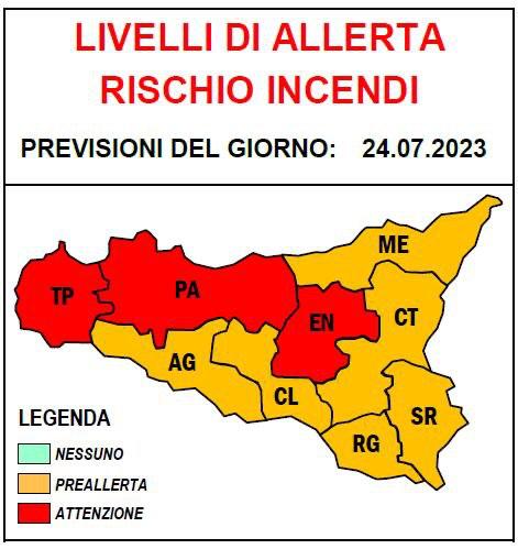 Caldo africano, il picco nelle prossime 48 ore. Elevato il rischio incendi